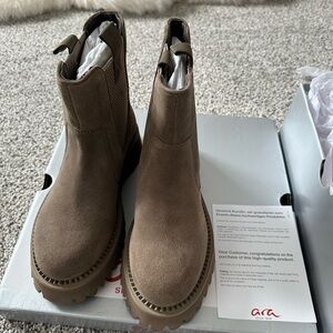 Ara Suede Ankle Boots in Brown